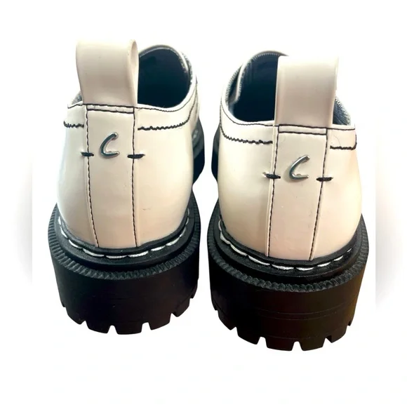 Sam Edelman NWOT Circus NY Womens White Retro Style Chunky Adj. Strap Loafer 9.5 - Picture 3 of 8